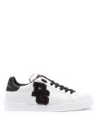 Matchesfashion.com Dolce & Gabbana - Logo Appliqu Low Top Leather Trainers - Mens - White Multi