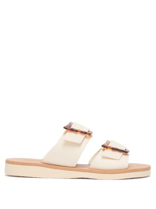 Matchesfashion.com Ancient Greek Sandals - Iaso Leather Slides - Womens - White