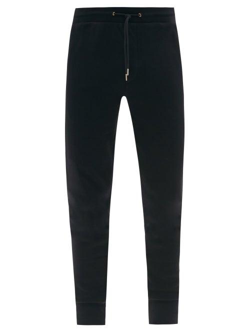 Mens Rtw Paul Smith - Logo-print Cotton-blend Jersey Track Pants - Mens - Black