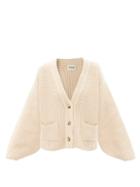 Khaite - Lea Cropped Ribbed-knit Cashmere Cardigan - Womens - Light Cream