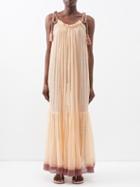 Ulla Johnson - Tasselled Checked-muslin Maxi Dress - Womens - Cream