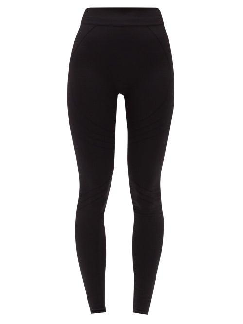 Matchesfashion.com Prism - Nurturing Mesh-stripe Leggings - Womens - Black