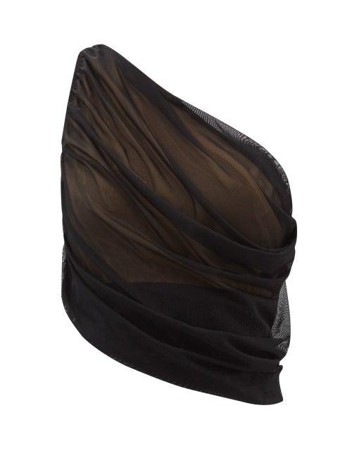 Norma Kamali - Diana One-shoulder Cropped Top - Womens - Black