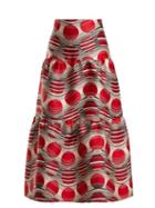 Matchesfashion.com Redvalentino - Optic Jacquard Skirt - Womens - Red Multi
