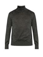 Jil Sander Roll-neck Metallic-knit Sweater