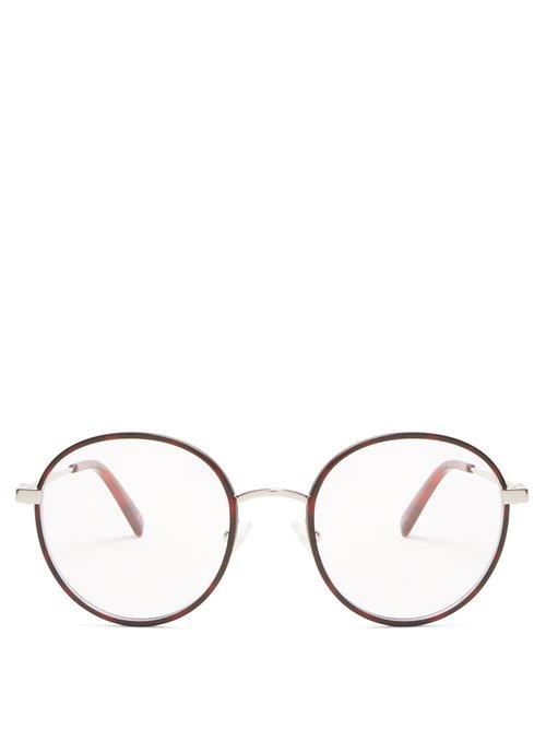 Matchesfashion.com Stella Mccartney - Round Frame Metal Glasses - Womens - Tortoiseshell