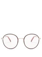 Matchesfashion.com Stella Mccartney - Round Frame Metal Glasses - Womens - Tortoiseshell