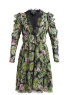 Matchesfashion.com Giambattista Valli - Floral Print Silk Georgette Mini Dress - Womens - Black Multi