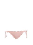 Matchesfashion.com Marysia - Mott Scallop Edged Tie Side Bikini Briefs - Womens - Light Pink