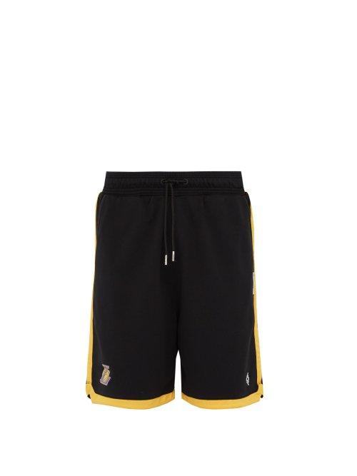 Matchesfashion.com Marcelo Burlon - La Lakers Cotton Shorts - Mens - Black Multi