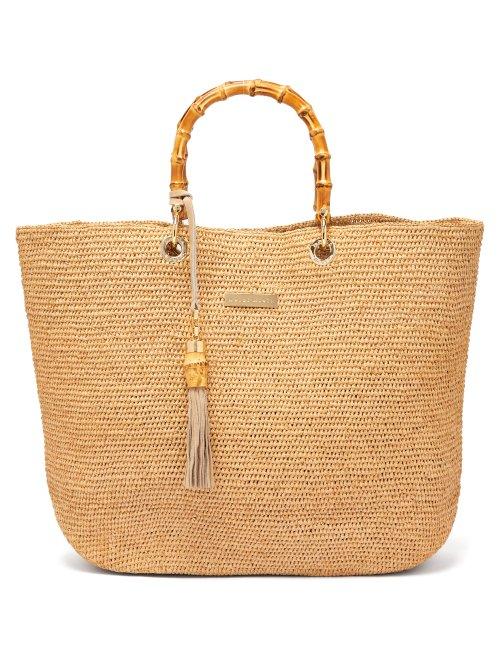 Matchesfashion.com Heidi Klein - Savannah Bay Bamboo Handle Raffia Tote - Womens - Cream