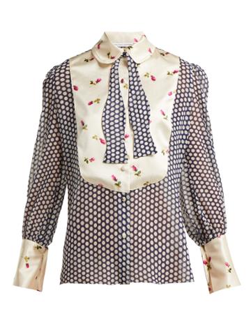 Edeltrud Hofmann Jolly Contrast-panel Silk Blouse
