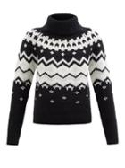 Bogner - Sophi Roll-neck Fair Isle Cashmere Sweater - Womens - Black Multi