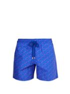 Matchesfashion.com Vilebrequin - Moorea Micro Turtles Print Swim Shorts - Mens - Purple Multi