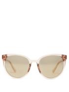 Matchesfashion.com Le Specs - Armada Round Frame Acetate Sunglasses - Womens - Brown