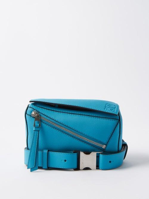 Loewe - Puzzle Mini Leather Cross-body Bag - Mens - Bright Blue