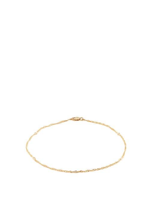 Matchesfashion.com Theodora Warre - Topaz Embellished Gold Plated Anklet - Womens - Gold