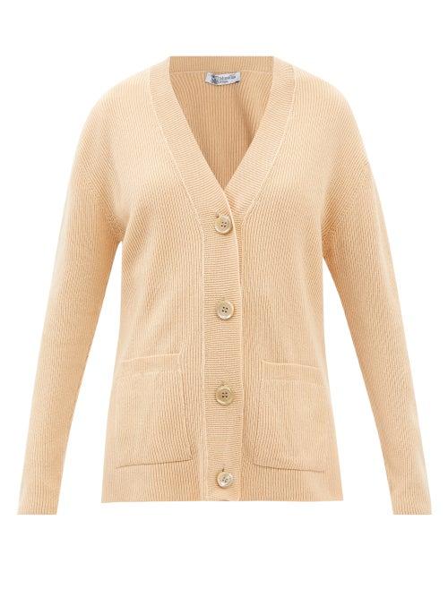 Johnstons Of Elgin - V-neck Ribbed Cashmere Cardigan - Womens - Cream