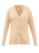 Johnstons Of Elgin - V-neck Ribbed Cashmere Cardigan - Womens - Cream