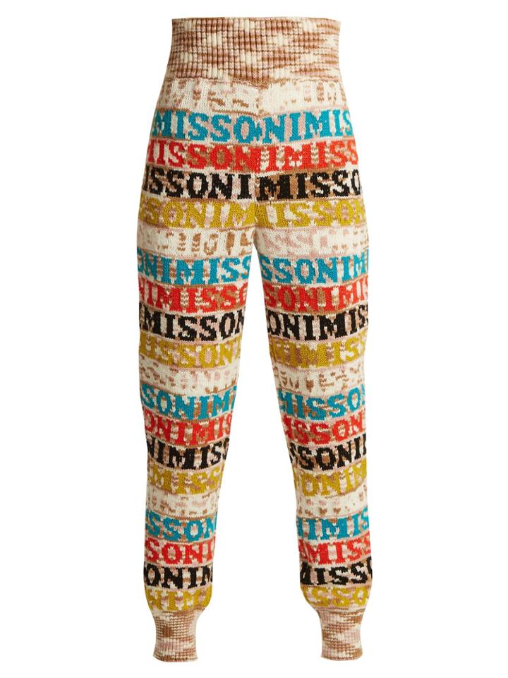 Missoni Logo-knit Wool-blend Leggings