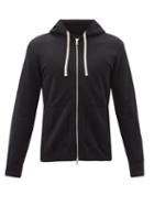 Matchesfashion.com Reigning Champ - Zip-through Cotton-jersey Hooded Sweatshirt - Mens - Black