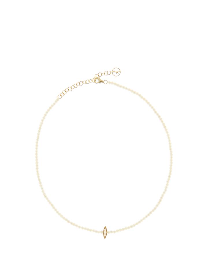 Anissa Kermiche Diamond, Pearl And Yellow-gold Choker