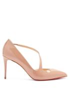 Matchesfashion.com Christian Louboutin - Jumping 85 Patent Leather Pumps - Womens - Nude