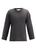 Matchesfashion.com Sasquatchfabrix - Swirl-print Cotton-jersey Long-sleeved T-shirt - Mens - Black