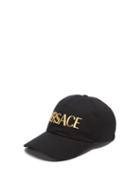 Matchesfashion.com Versace - Logo-embroidered Cotton-twill Cap - Mens - Black