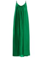 Loup Charmant Gather Scoop-back Silk-georgette Dress
