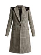 Matchesfashion.com Givenchy - Panelled Houndstooth Wool Coat - Womens - Black White
