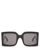 Matchesfashion.com Celine Eyewear - Wide Arm Square Acetate Sunglasses - Womens - Black