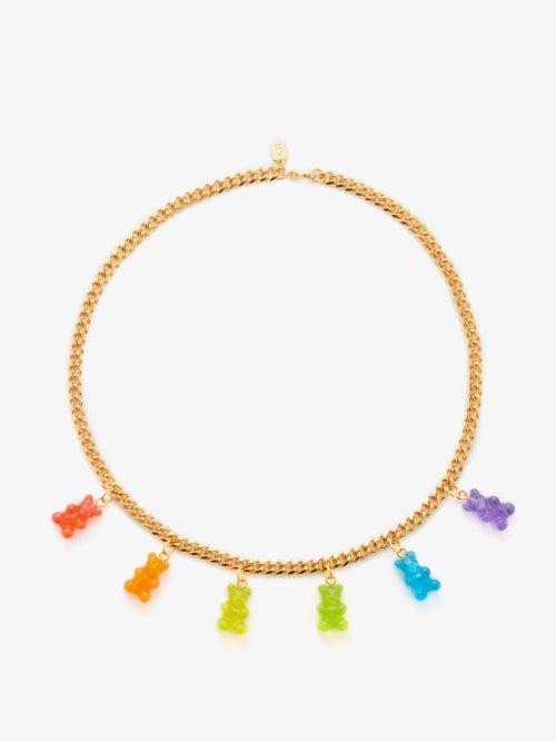 Crystal Haze - Juan Nostalgia Bear 18kt Gold-plated Necklace - Womens - Multi