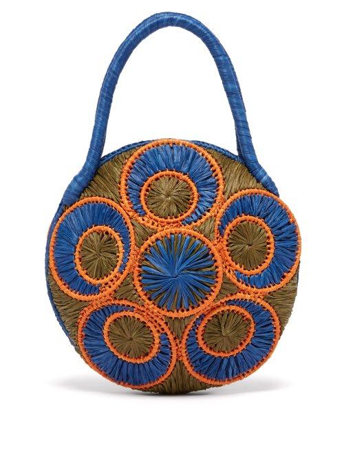 Matchesfashion.com Sophie Anderson - Saba Woven Raffia Bag - Womens - Blue Multi