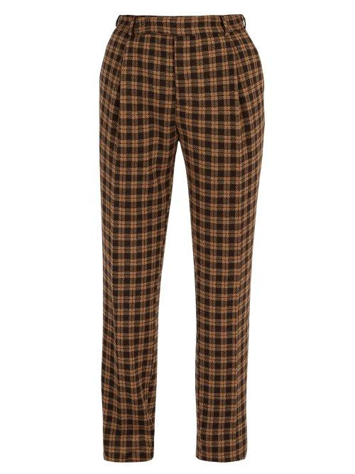 Matchesfashion.com Fendi - Checked Trousers - Mens - Brown Multi