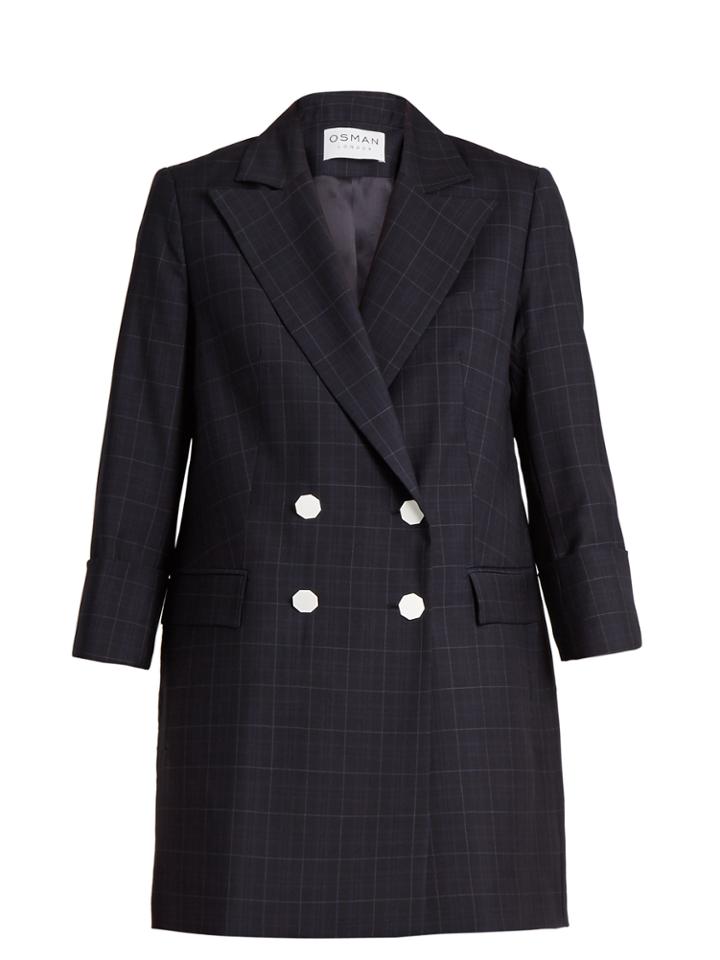 Osman Adele Checked Wool Blazer