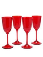 Matchesfashion.com La Doublej - X Salviati Set Of Four Murano Wine Glasses - Womens - Red