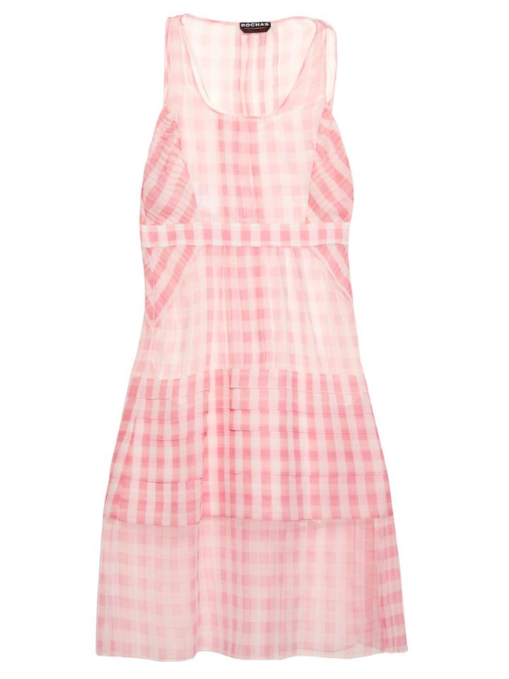 Rochas Gingham Oversized Silk-organza Dress