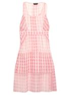 Rochas Gingham Oversized Silk-organza Dress