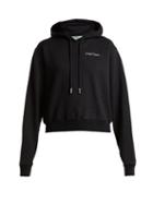 Matchesfashion.com Off-white - Logo Embroidered Hooded Sweatshirt - Womens - Black