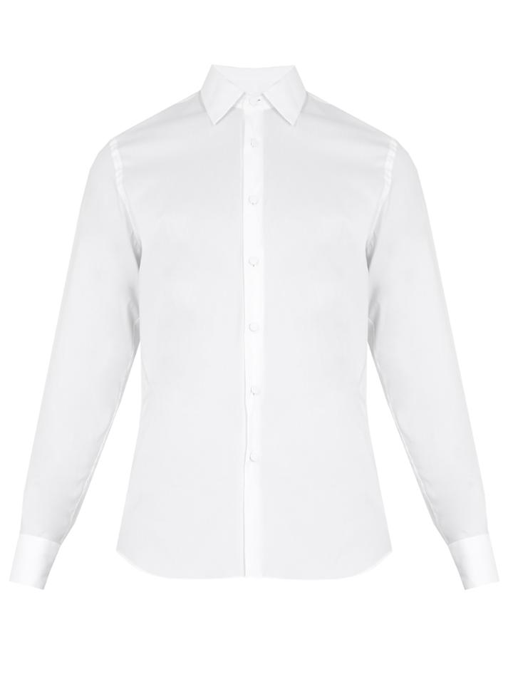 Prada Point-collar Double-cuff Cotton-blend Dinner Shirt