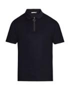 Vince Zip-detail Cotton-piqu Polo-shirt