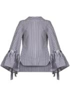 Teija Striped Tie-back Cotton-poplin Top