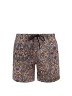 Matchesfashion.com Everest Isles - Swimmer Oil Spill Print Swim Shorts - Mens - Grey