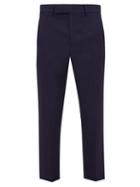 Matchesfashion.com Haider Ackermann - Miles Slim Leg Wool Crepe Trousers - Mens - Blue