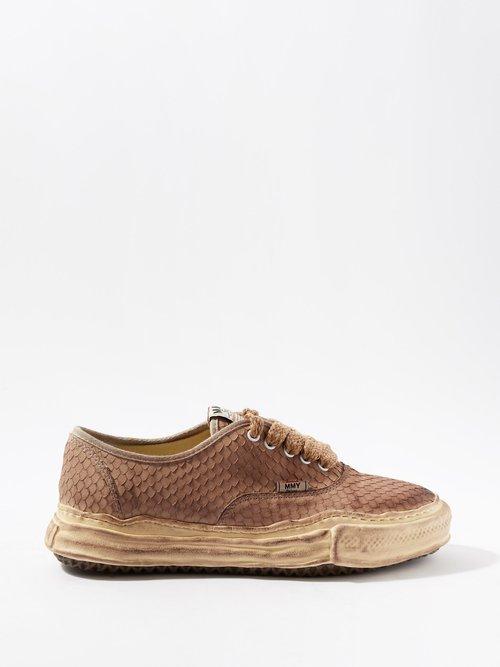 Mihara Yasuhiro - Baker Original Sole Leather Trainers - Mens - Brown