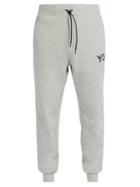 Matchesfashion.com Y-3 - Logo Print Cotton Jersey Track Pants - Mens - Grey