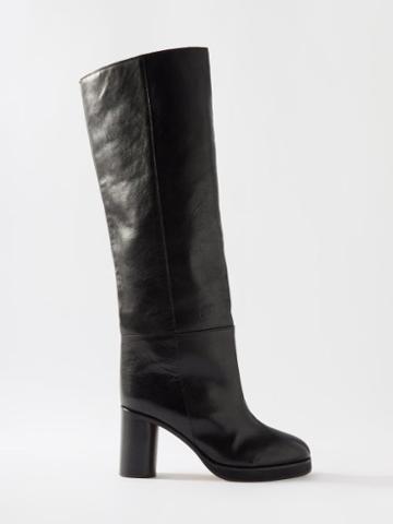 Isabel Marant - Lelia Over-the-knee Leather Boots - Womens - Black