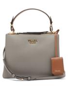 Matchesfashion.com Prada - Deux Leather Handbag - Womens - Grey Multi