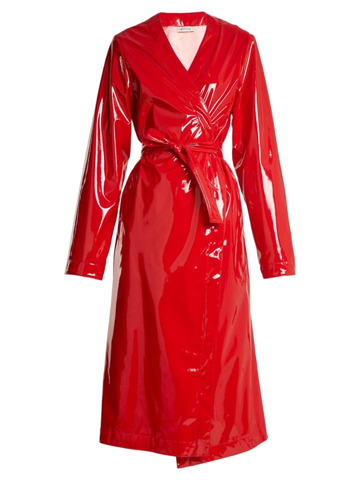 Attico Marla Belted Coated Trench Coat